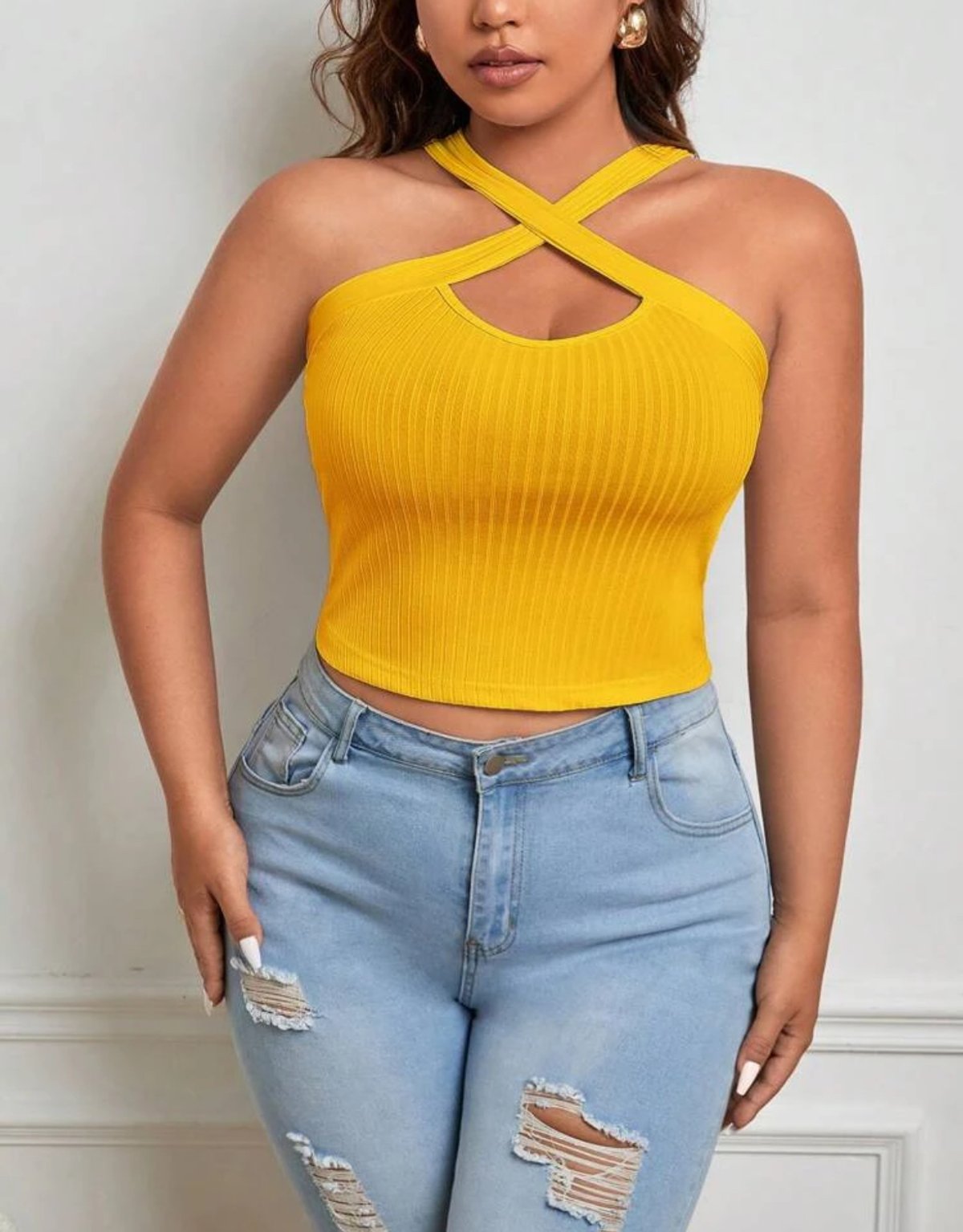 Top con tira cruzada delantera - 2