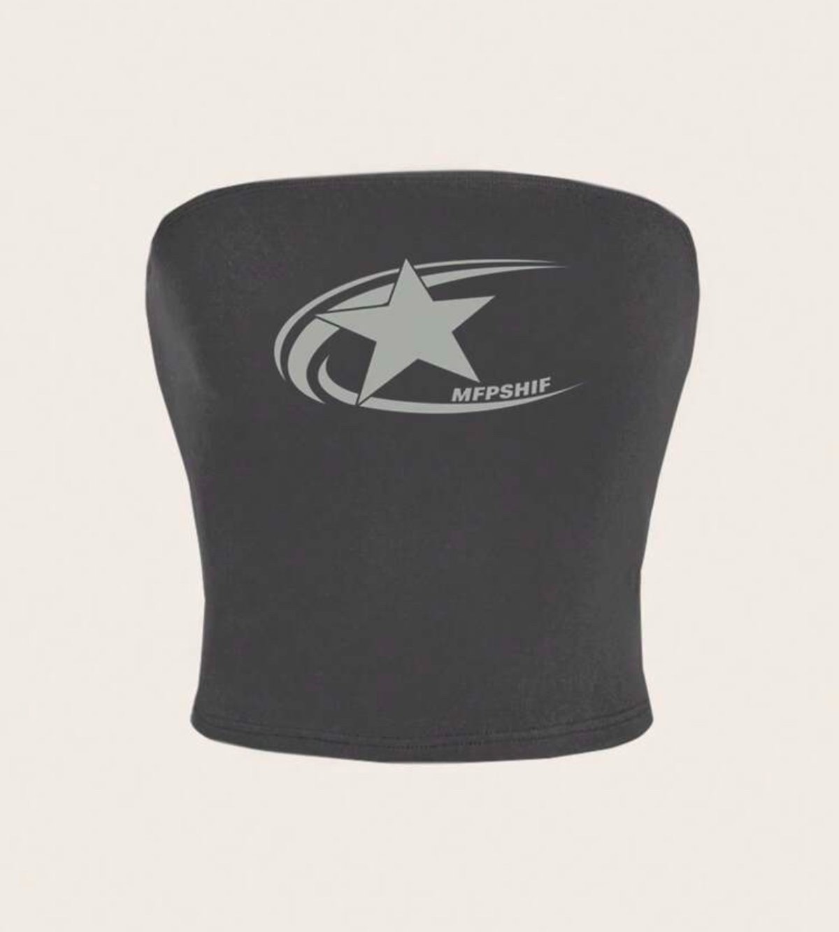 Top negro con diseño Y2k con manga/sin manga - 4