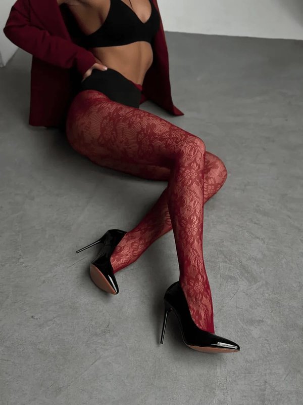 Media con diseño - BORDO - Cod 5539