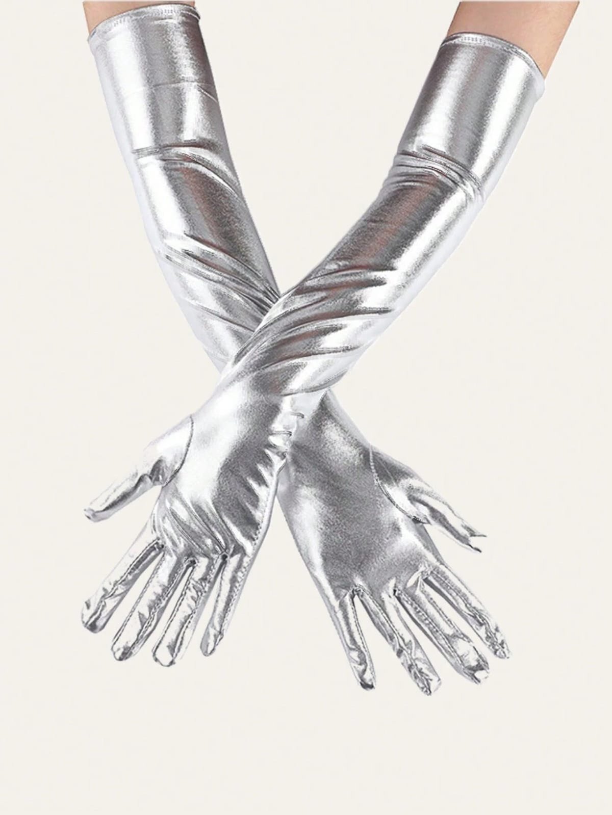 Guante largo - PLATEADO 