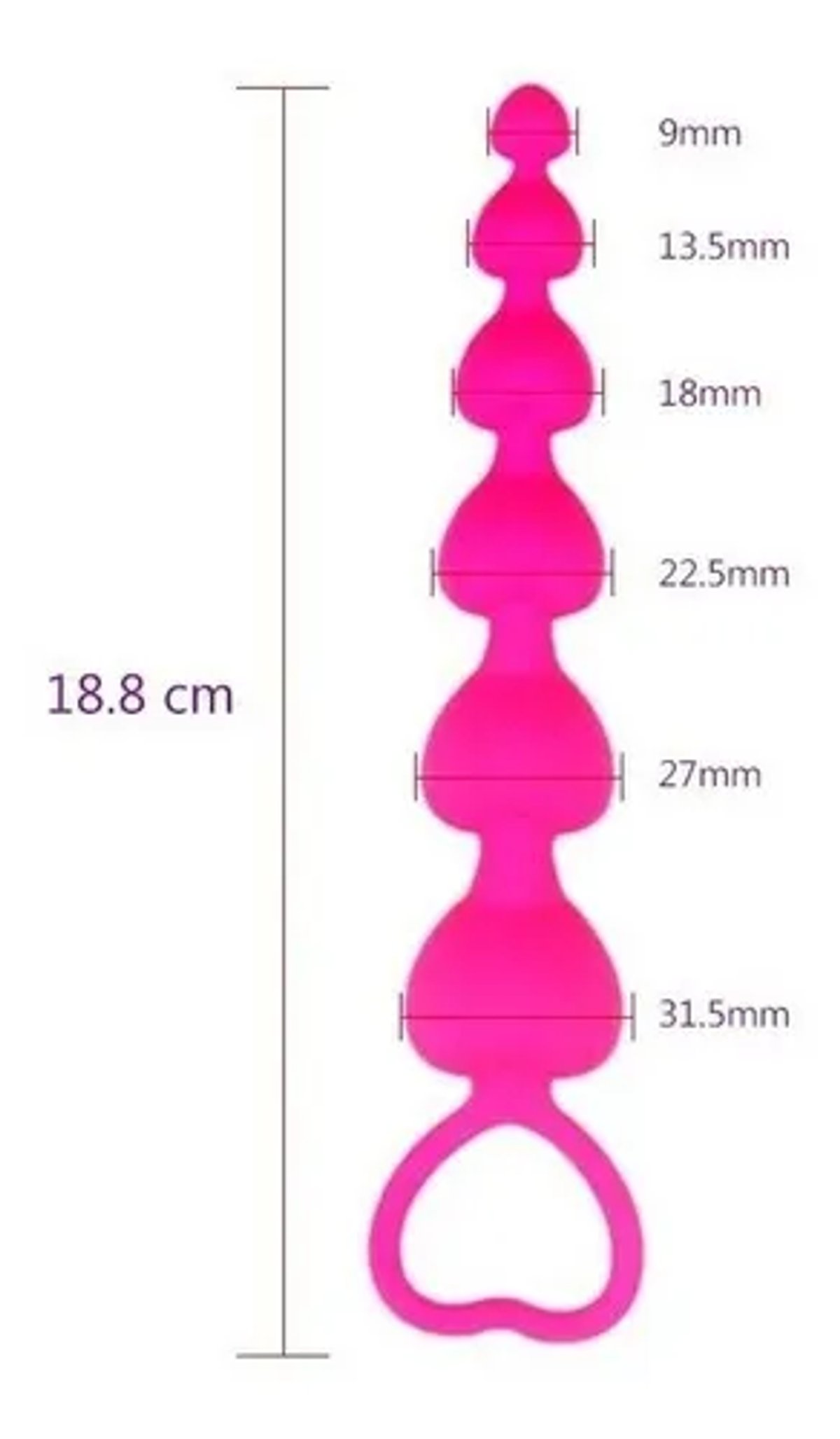 Varita anal - Corazón Rosado 