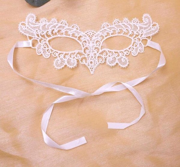 Antifaz de encaje - BLANCO 