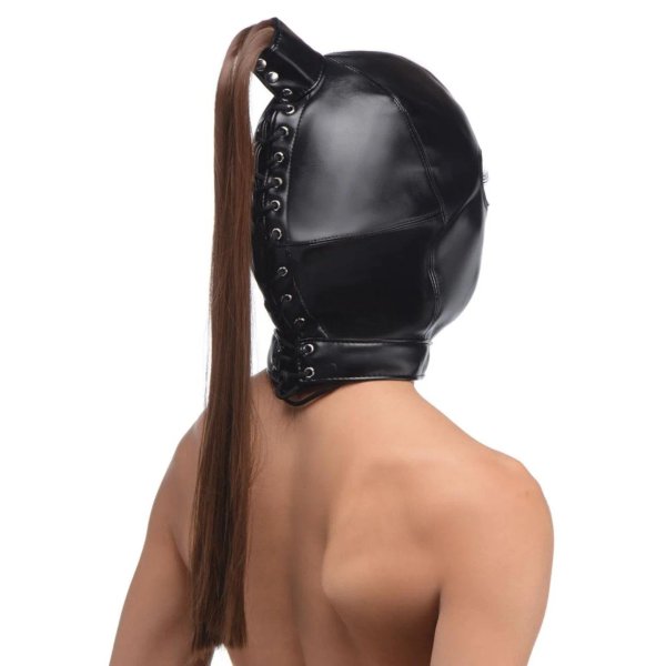 Máscara Bondage Cabello Largo.