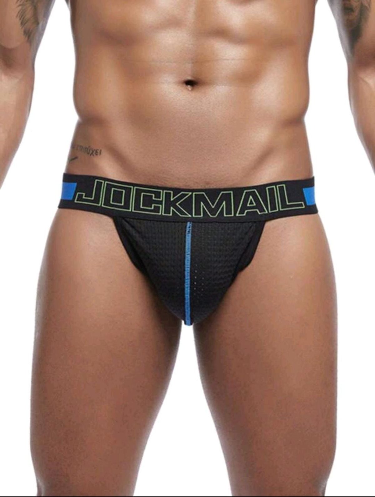 Suspensor JOCKMAIL - negro con celeste