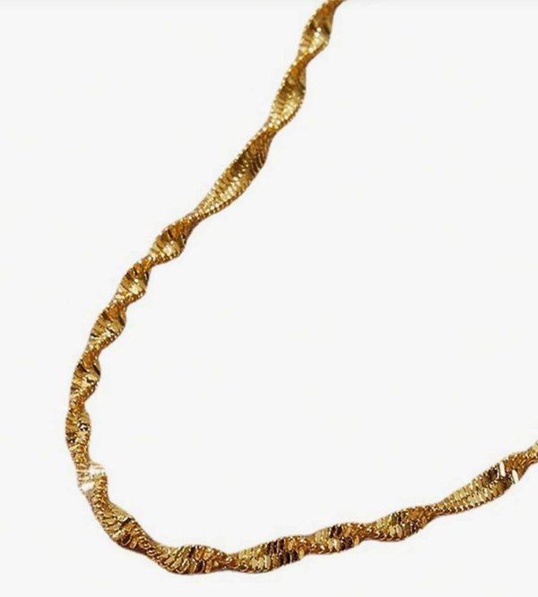 Pulsera de acero inoxidable chapado en oro de 18K