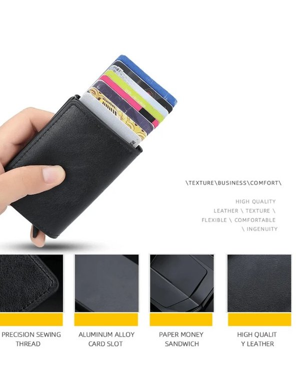 Billetera / Tarjetero Premium color Negro
