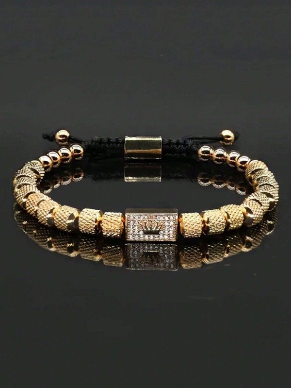Pulsera de Lujo con Corona 👑 – Elegancia que impone