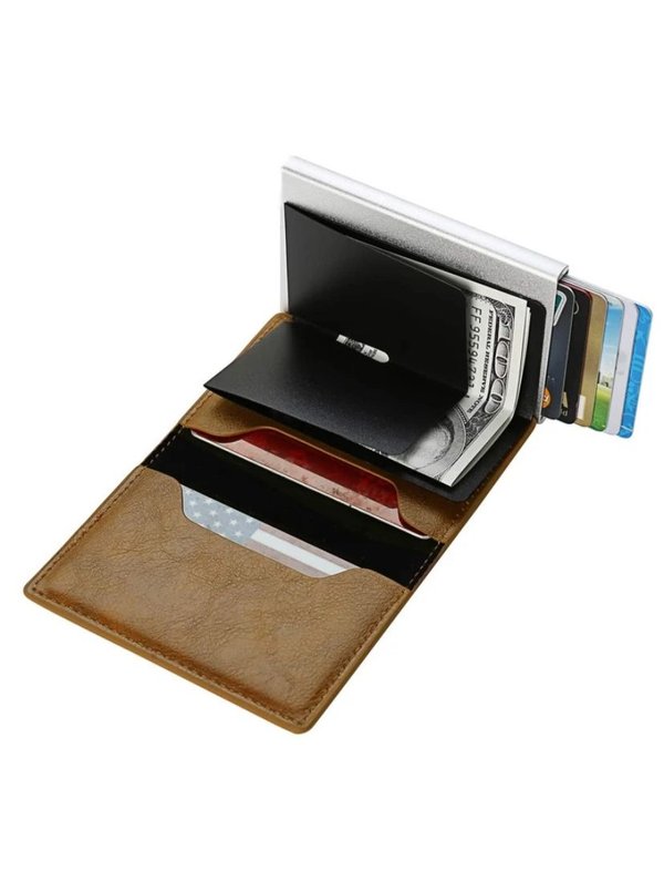Billetera / Tarjetero Premium color Café
