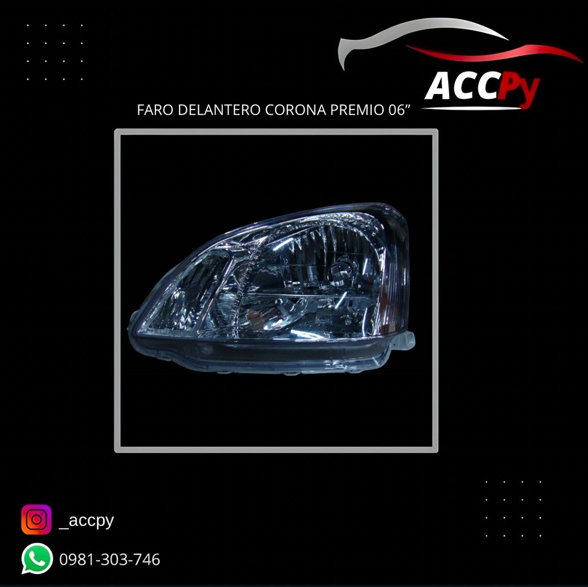 Faro delantero corona premio 06”  