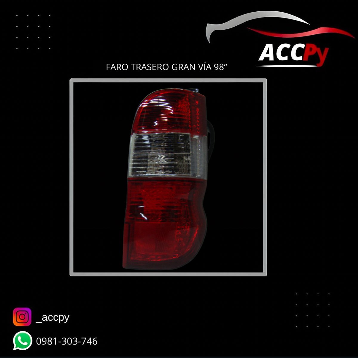 Faro trasero Toyota gran vía 98” (cristal)  