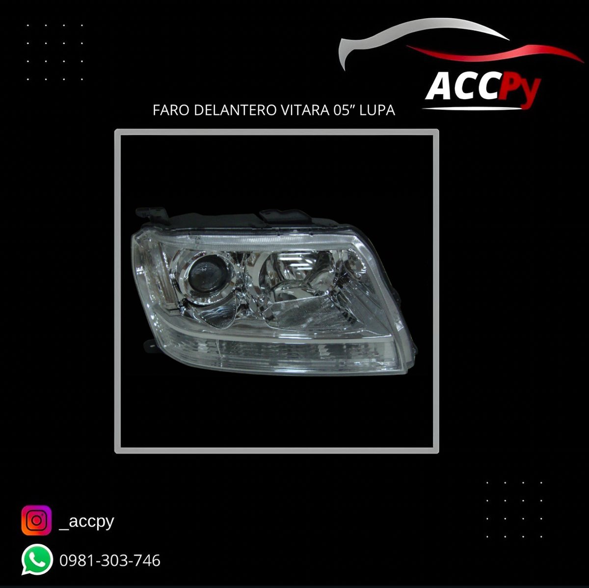 Faro delantero Suzuki vitara 05” lupa   