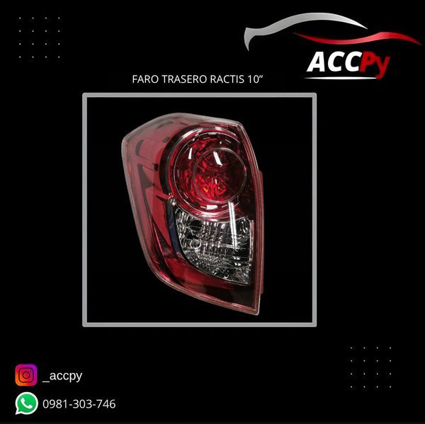 Faro trasero ractis 10” 