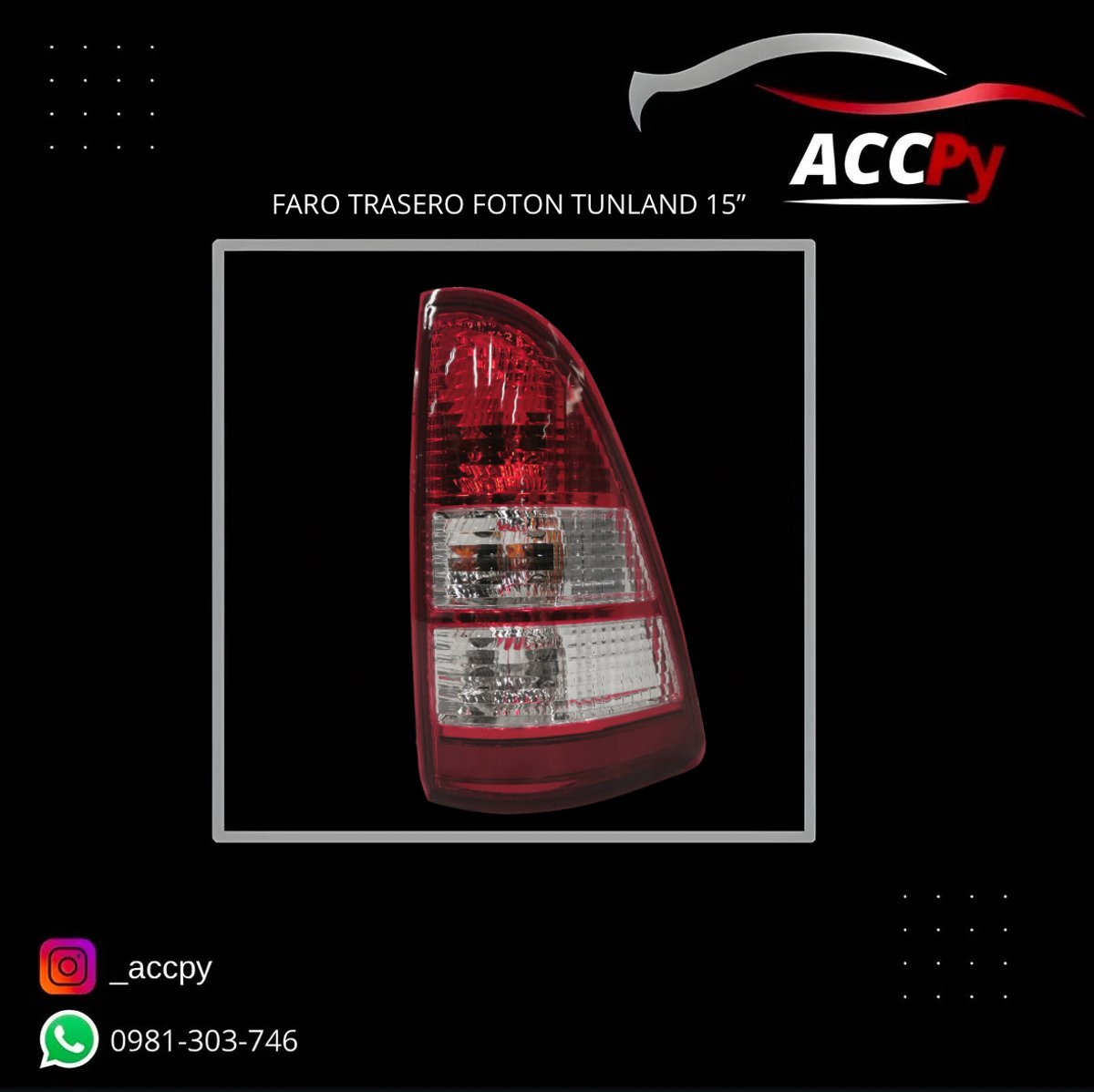 Faro trasero fotón TUNLAND 15”