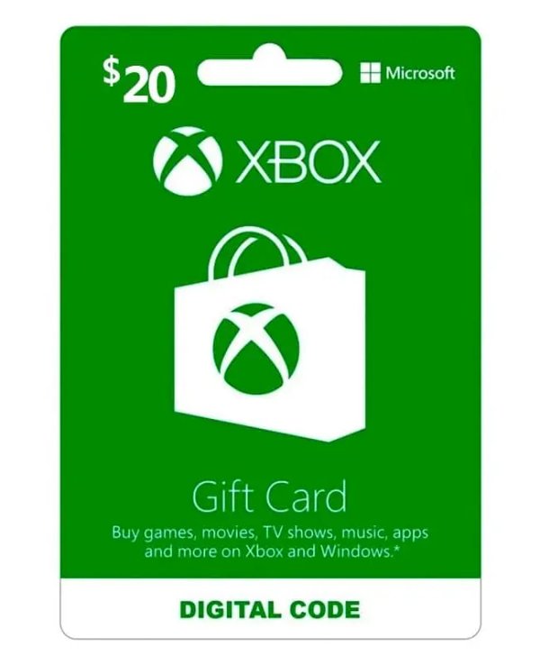 TARJETA XBOX (USA) 20 USD