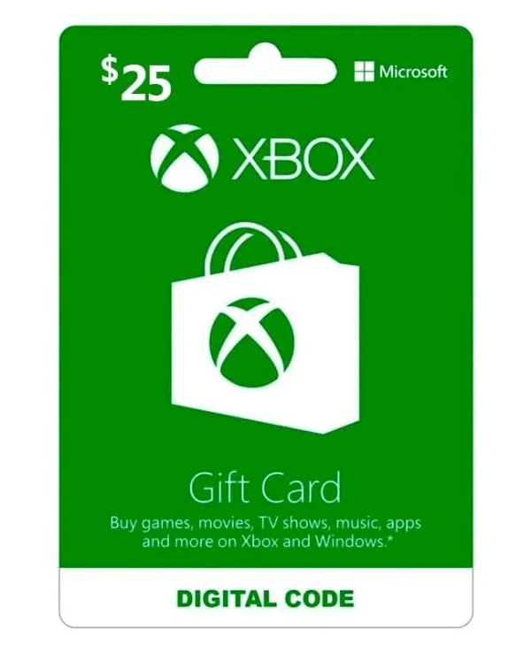 TARJETA XBOX (USA) 25 USD