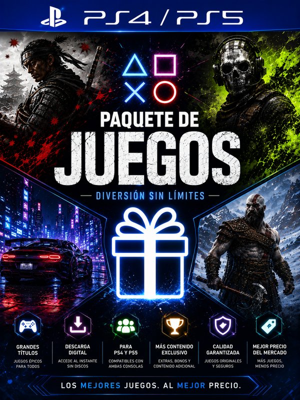 CUENTA 7 PAQUETE PS4-PS5