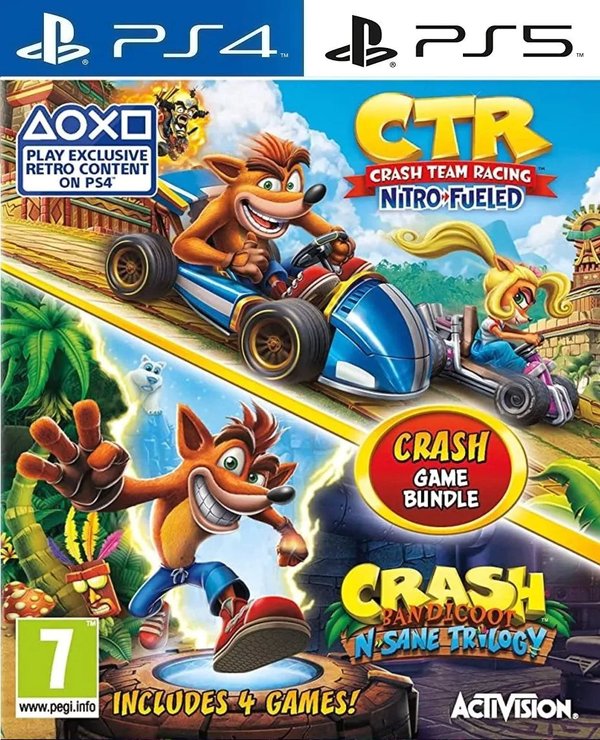 CRASH TEAM RACING NITRO FUELED + CRASH BANDICOOT TRILOGY PS4 | PS5  