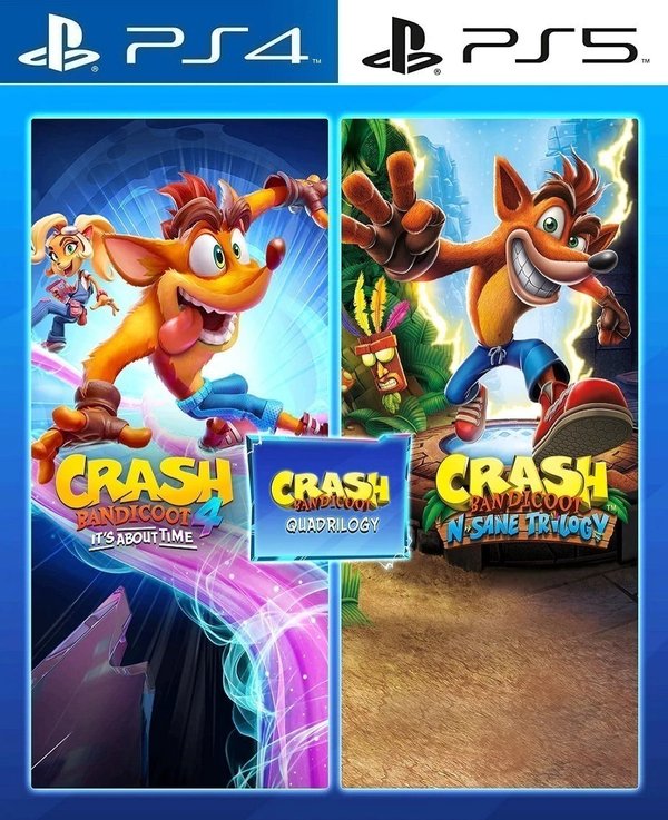 CRASH BANDICOOT 4 + CRASH TRILOGY LOTE QUADRILOGY PS4 | PS5 