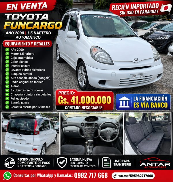 Toyota Funcargo 2000 blanco automático