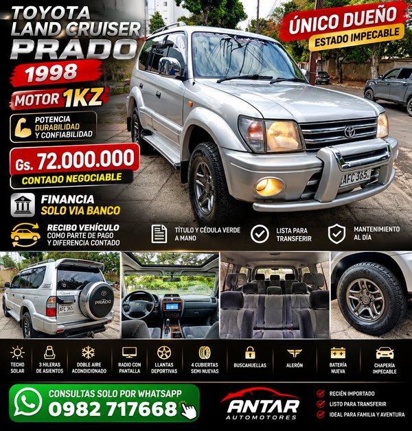 Toyota Land Cruiser Prado 1998 plateada