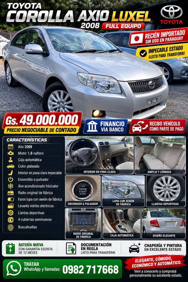 Toyota Corolla Axio Luxel 2008
