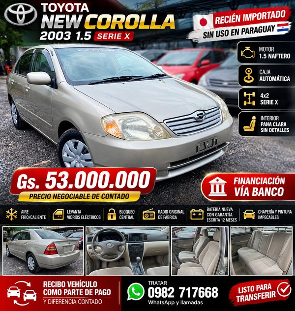 Toyota Corolla 2003 1.5 Serie X automático