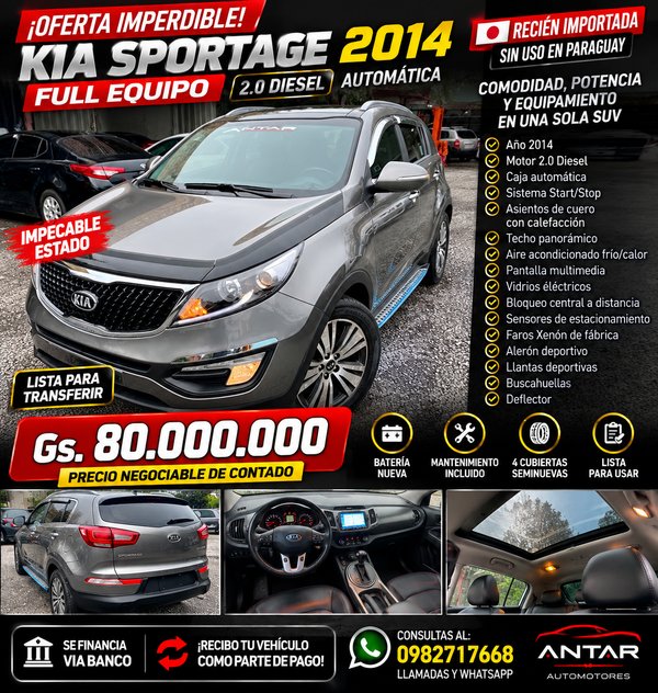 Kia Sportage 2014 automática 2.0 diésel