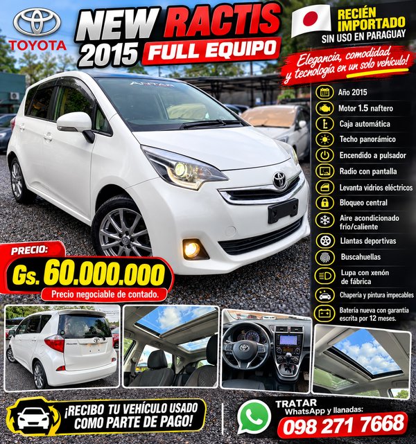 Toyota Ractis 2015 blanco