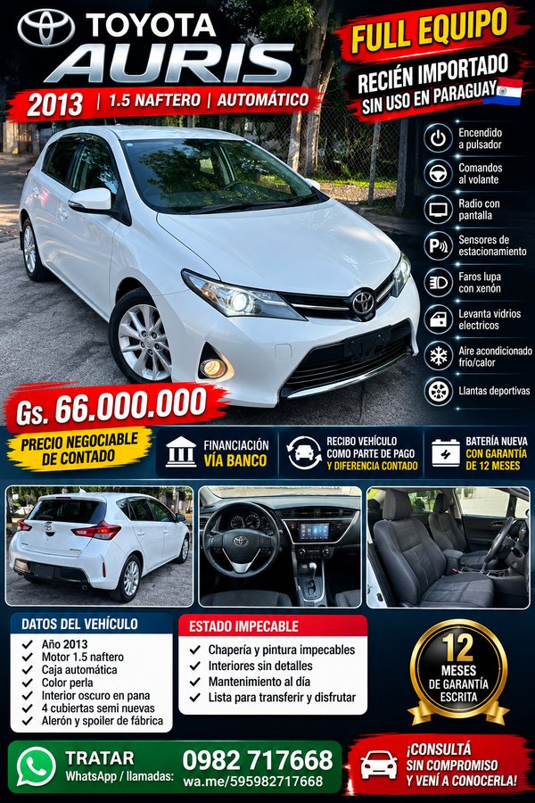 Toyota Auris 2013 blanco automático