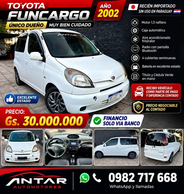 Toyota Funcargo 2002 blanca automática