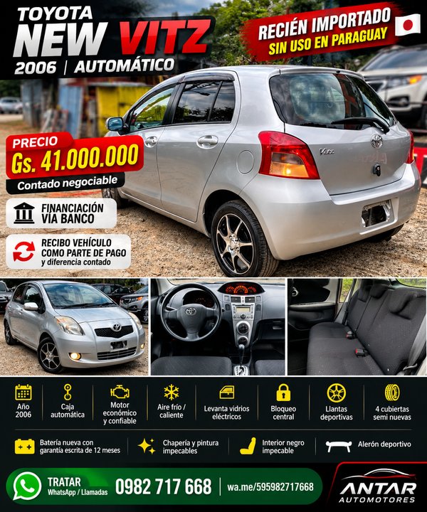 Toyota Vitz 2006 plateado automático