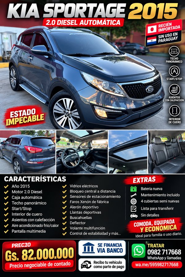 Kia Sportage 2015 2.0 diésel automática