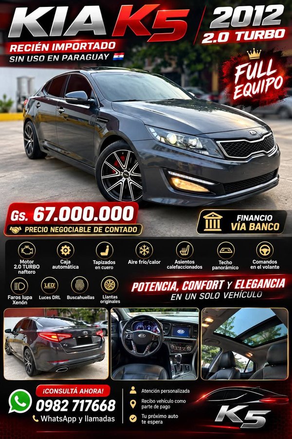 Kia K5 2012 gris automática