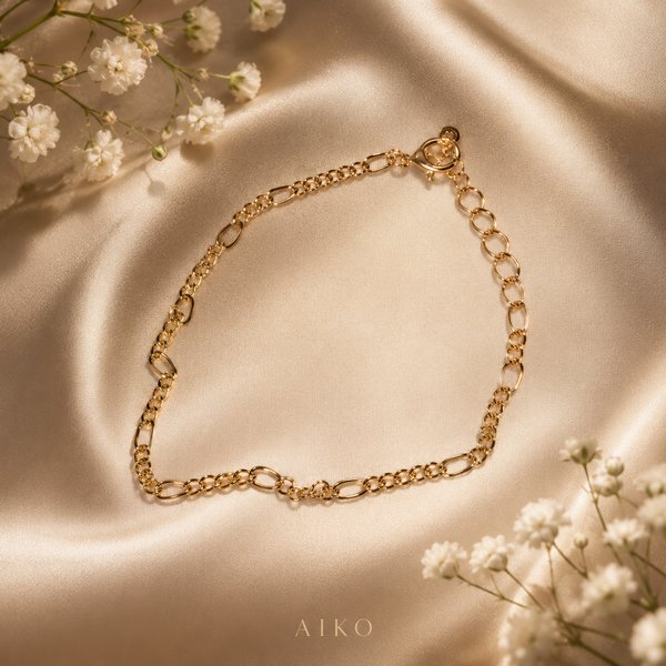 Pulsera dorada texturizada