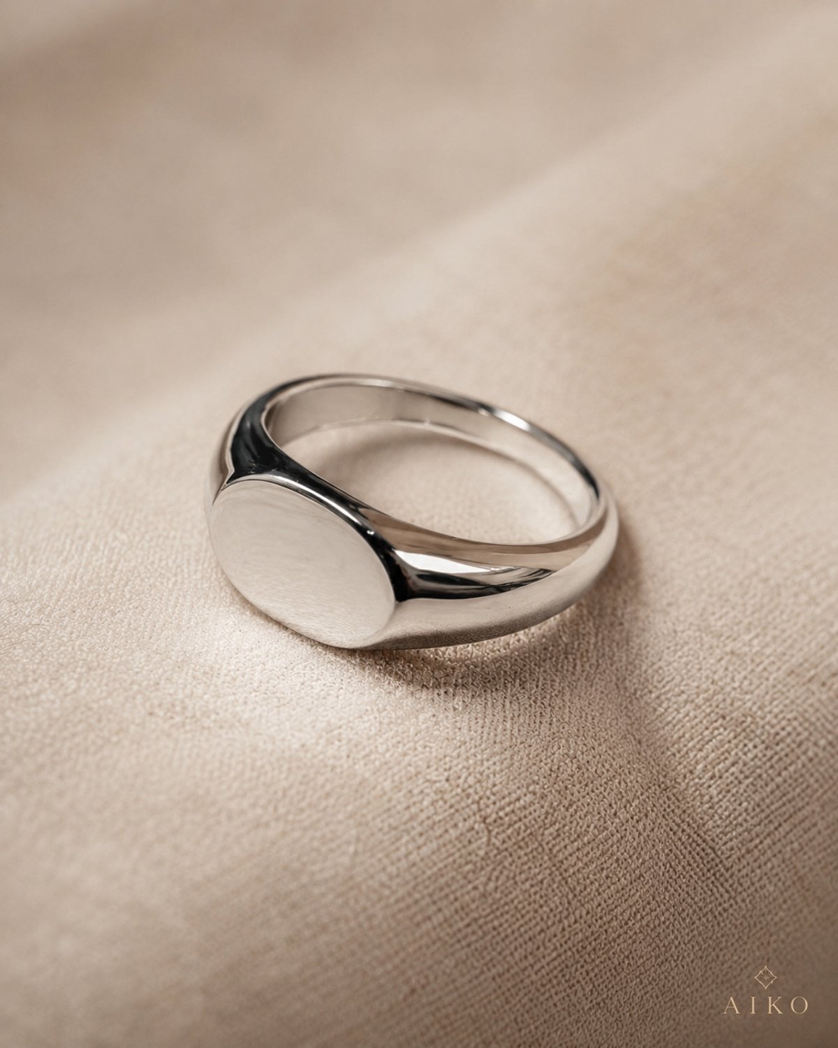 Anillo sello ovalado liso - 4
