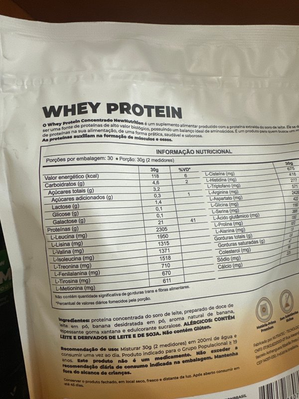 Whey protein banoffe