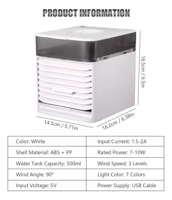 Ultra Aire Cooler Con Luces Led