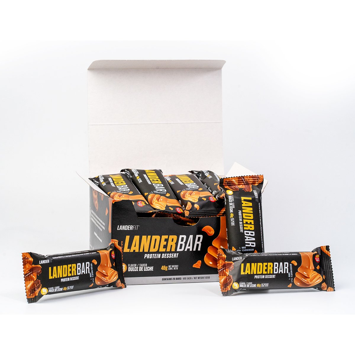 Barritas Protein Dessert DULCE DE LECHE Landerfit – Caja x 20 unidades