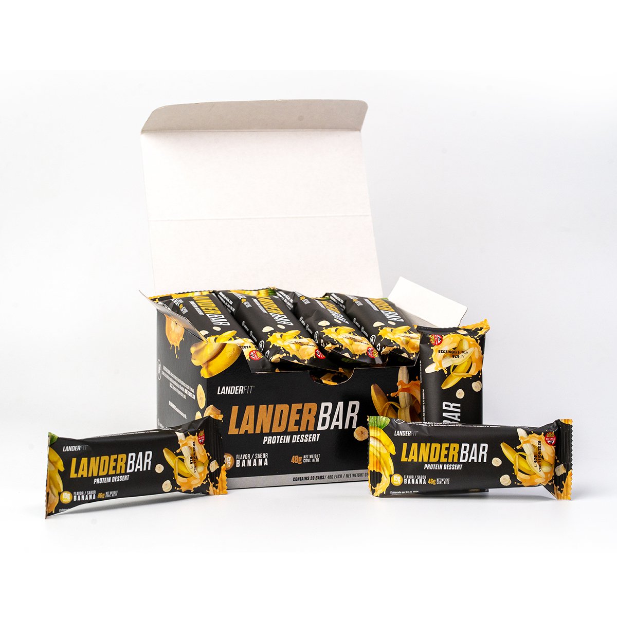 Barritas Protein Dessert BANANA 2 Landerfit – Caja x 20 unidades
