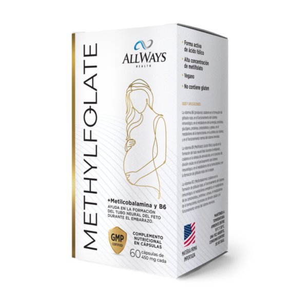 METILFOFATO - ÁCIDO FOLICO 450 MG X 60 CAPS - ALLWAYS