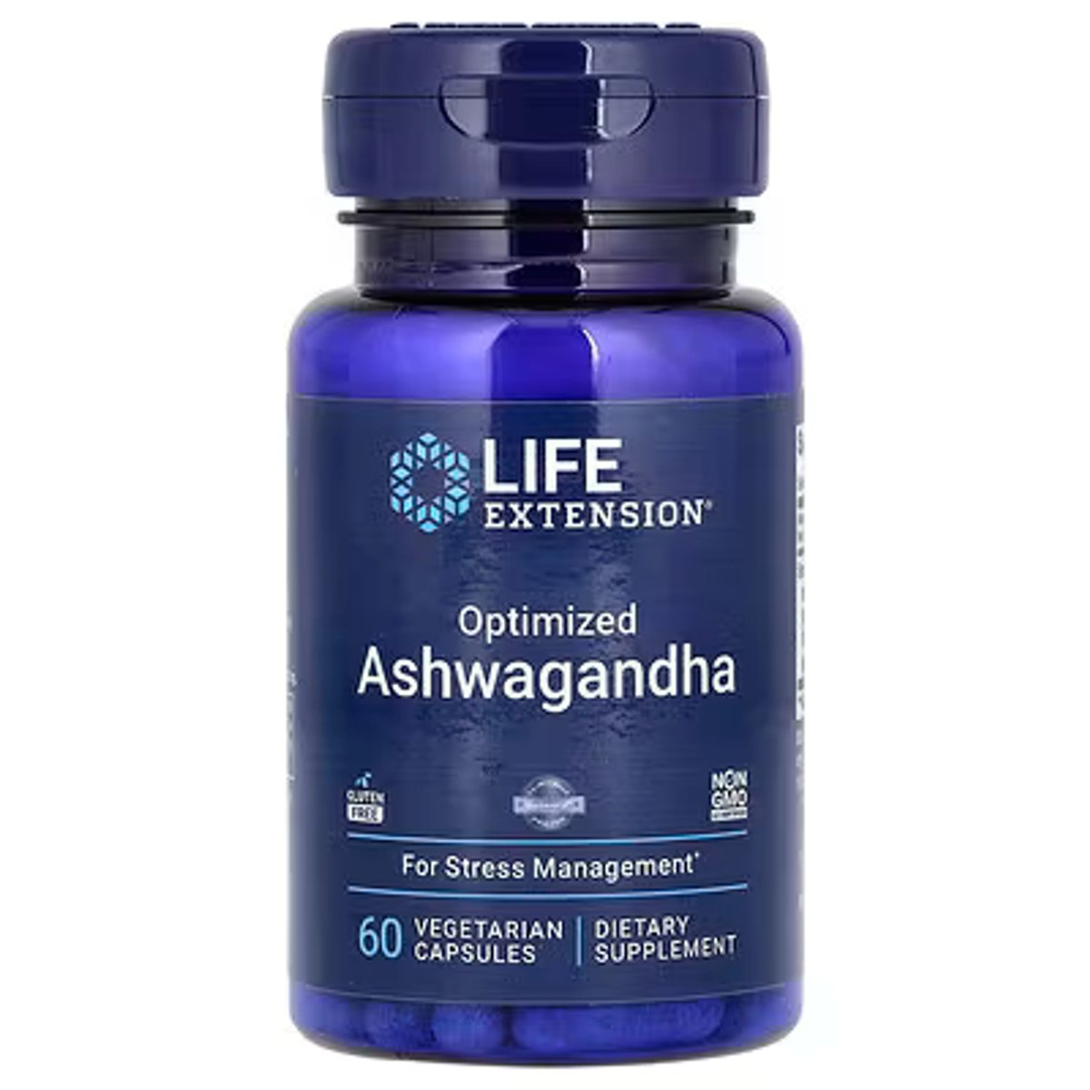 ASHWAGANDA OPTIMIZED 125MG X 60 VEGGIE CAPS - LIFE EXTENSION