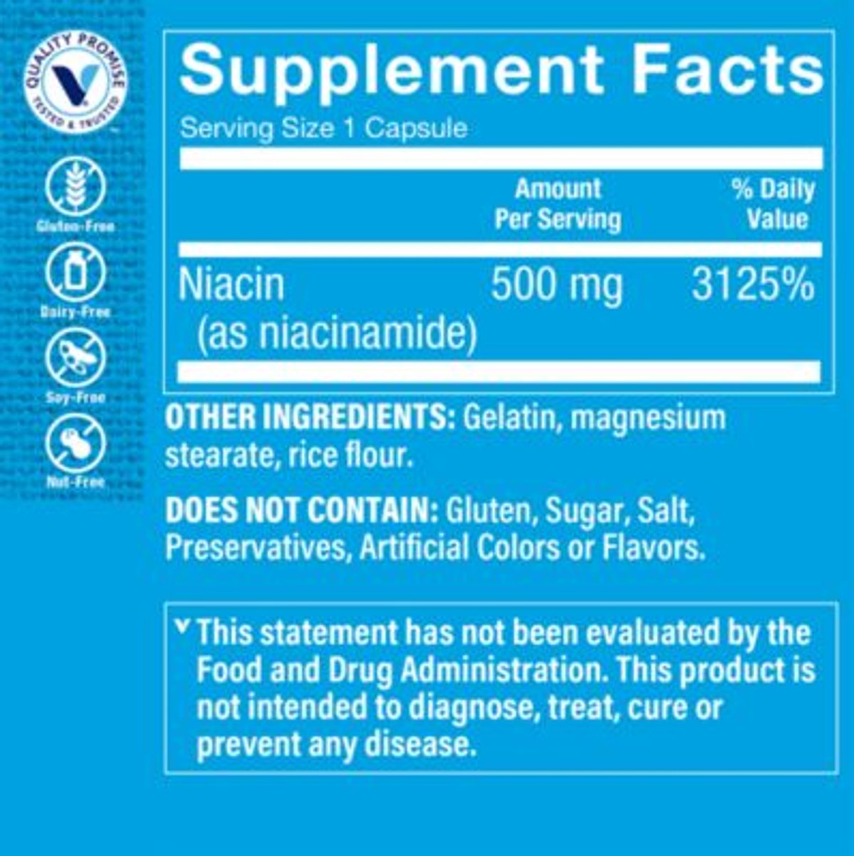 Niacinamida 500 mg (100 Cápsulas)Vitamin Shoppe