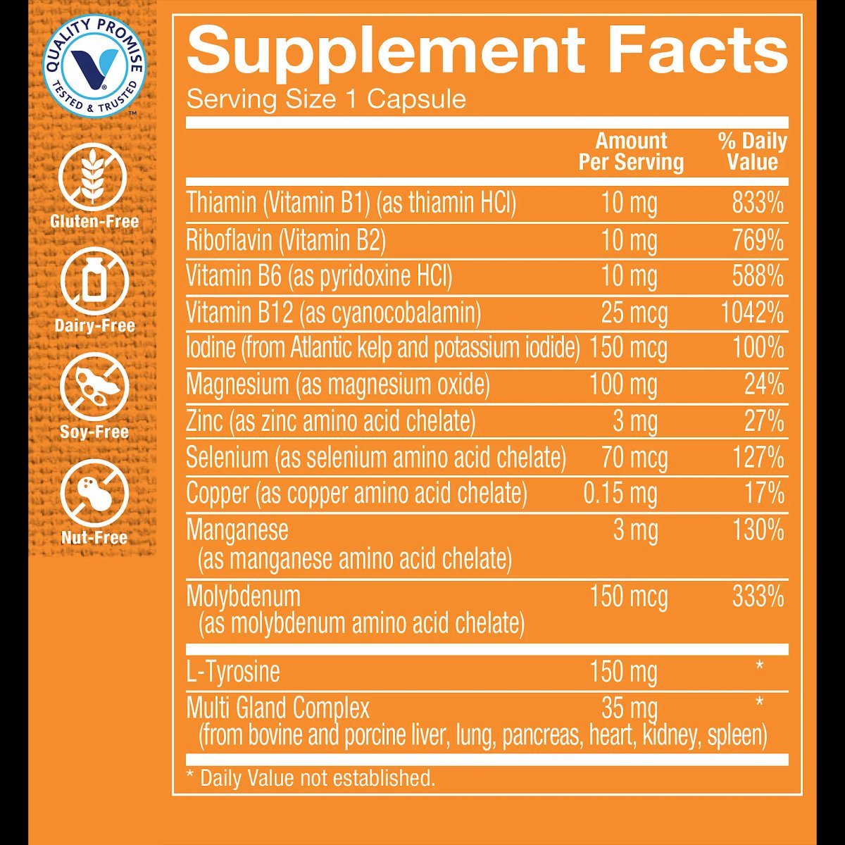 Thyroid Complex (100 Cápsulas) the Vitamin Shoppe
