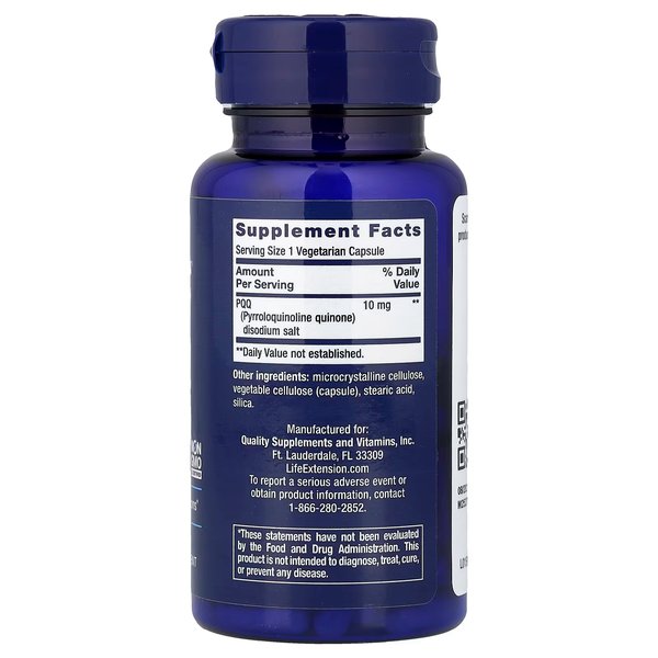 PQQ 10 MG X 60 VEGGIE CAPS - LIFE EXTENSION