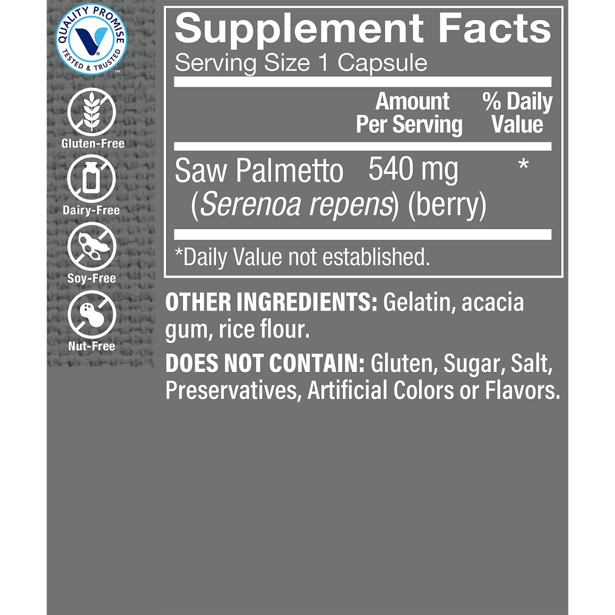 Saw Palmetto 540 mg (100 Capsulas) the Vitamin Shoppe