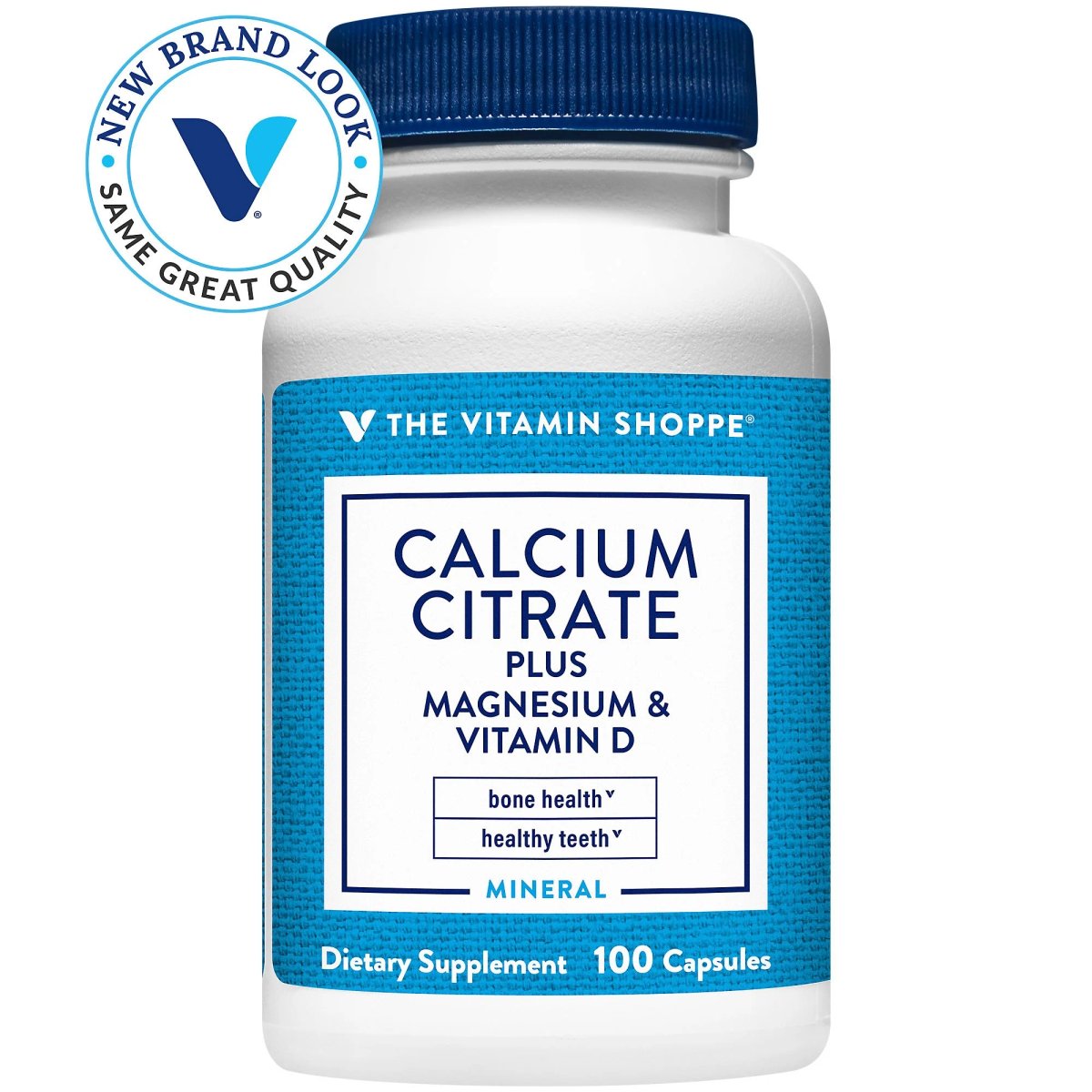 Calcio Citrato con Magnesio y Vitamina D3 (100 Cápsulas)  Vitamin Shoppe