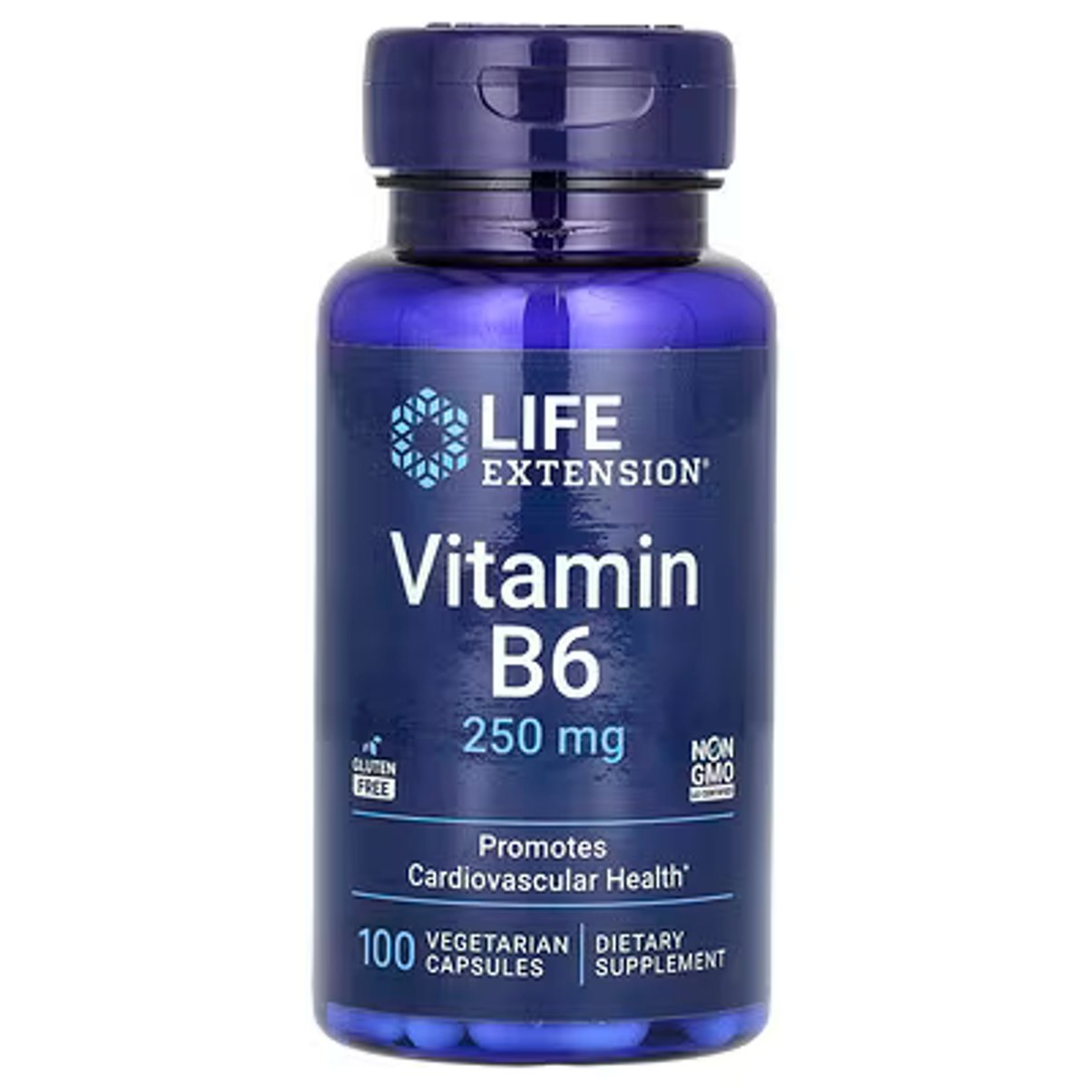 VITAMINA B6 250MG X 100 VEGGIE CAPS - LIFE EXTENSION