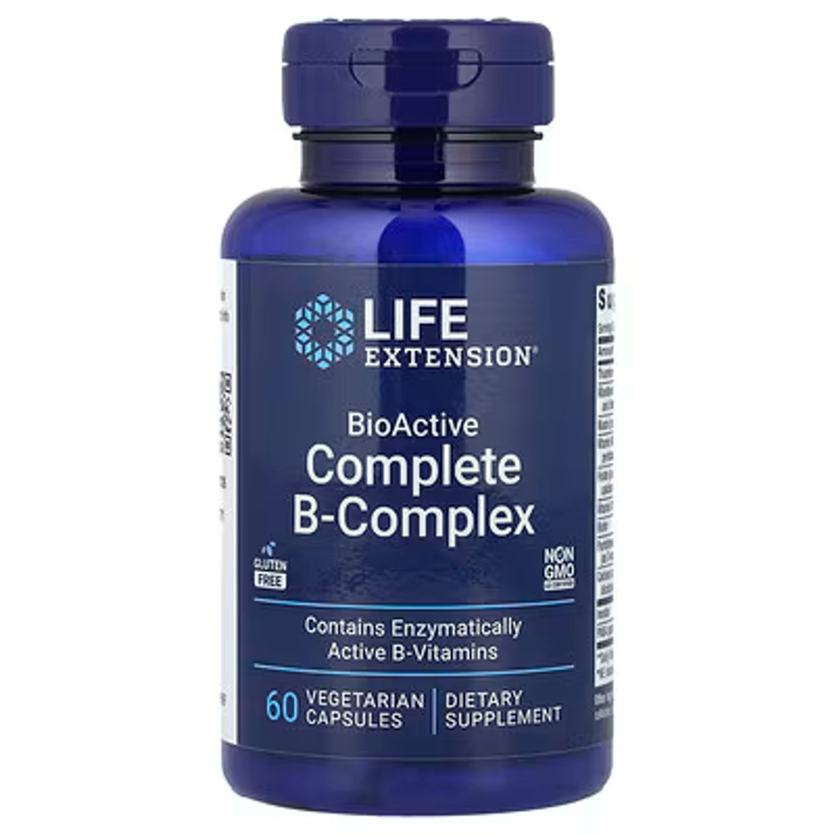 B COMPLEX BIOACTIVE COMPLETE X 60 VEGGIE CAPS - LIFE EXTENSION