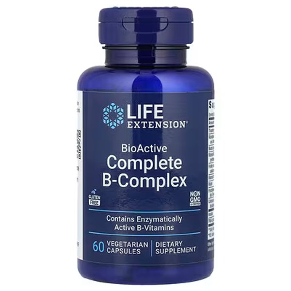 B COMPLEX BIOACTIVE COMPLETE X 60 VEGGIE CAPS - LIFE EXTENSION