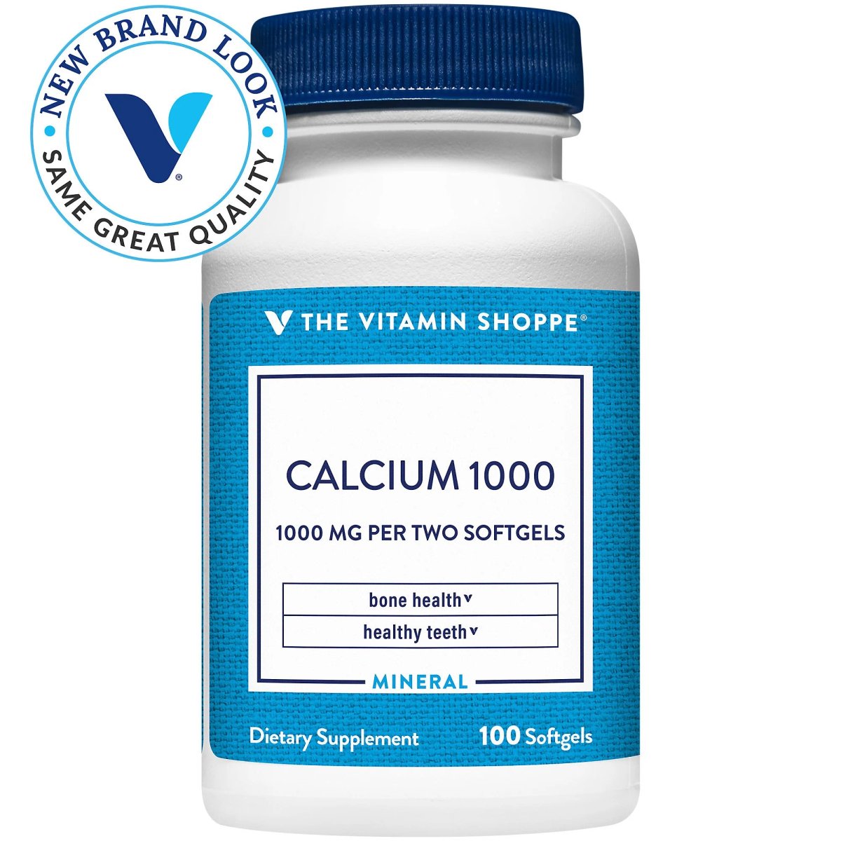 Calcio 1000 mg con D3 (100 Capsulas Blandas) Vitamin Shoppe